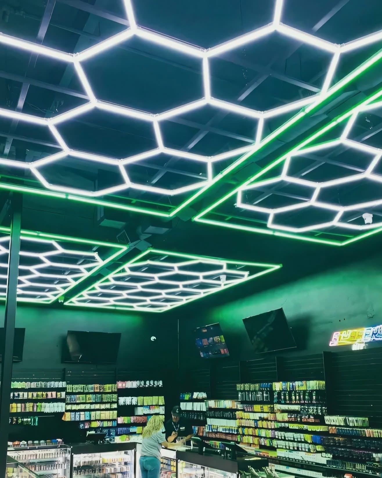 Hexagon LED ceiling light