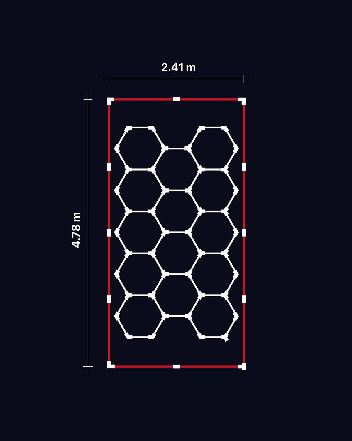 Hexagon LED ceiling light