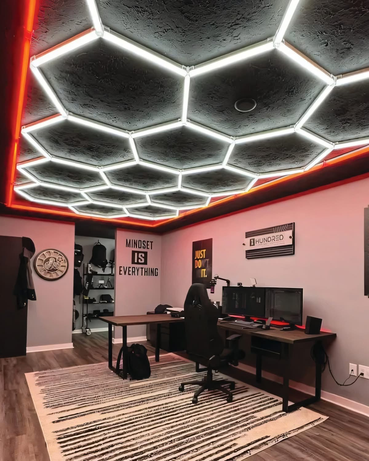 Hexagon LED ceiling light