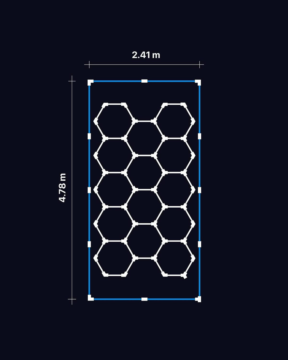 Hexagon LED ceiling light