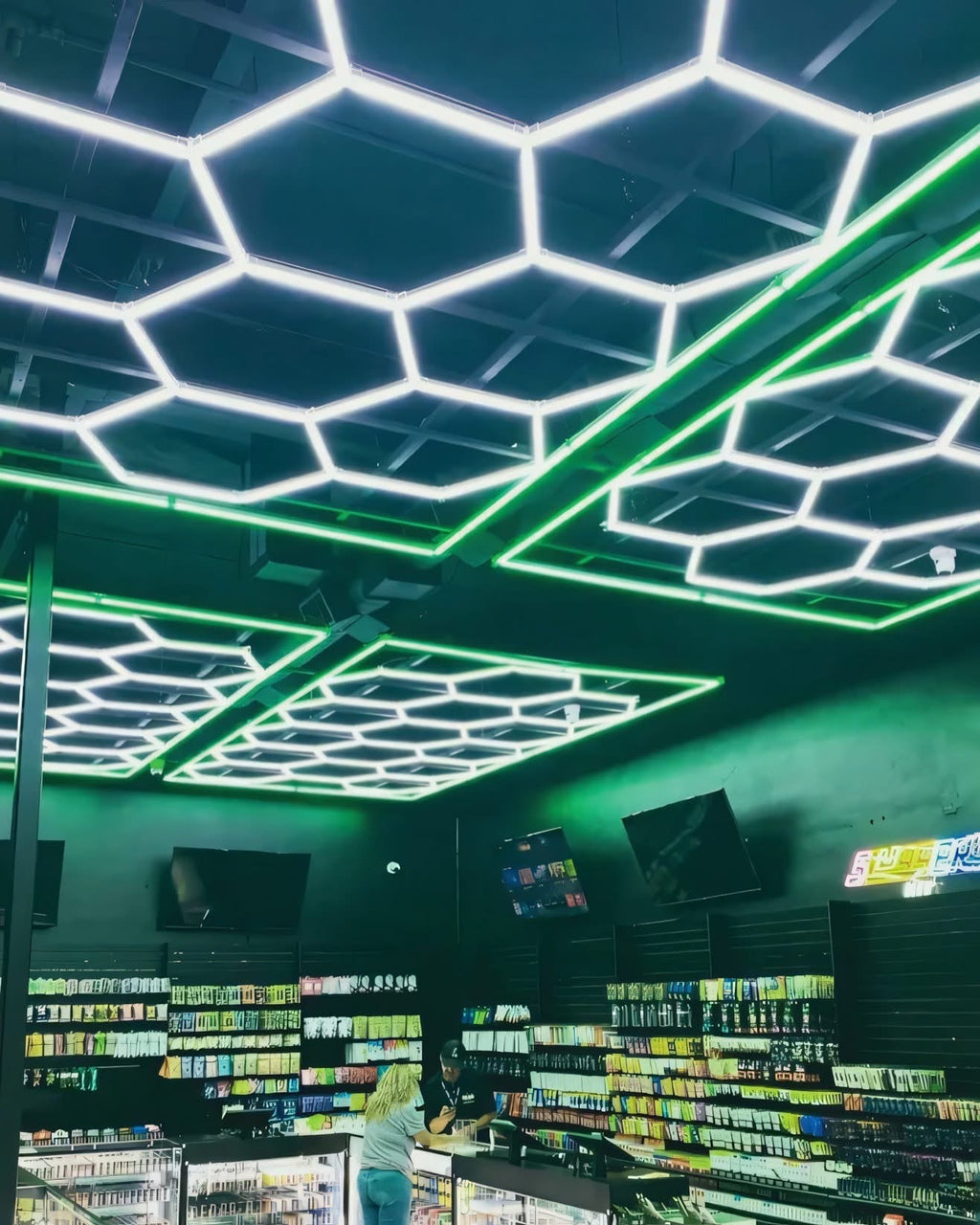 Hexagon LED ceiling light