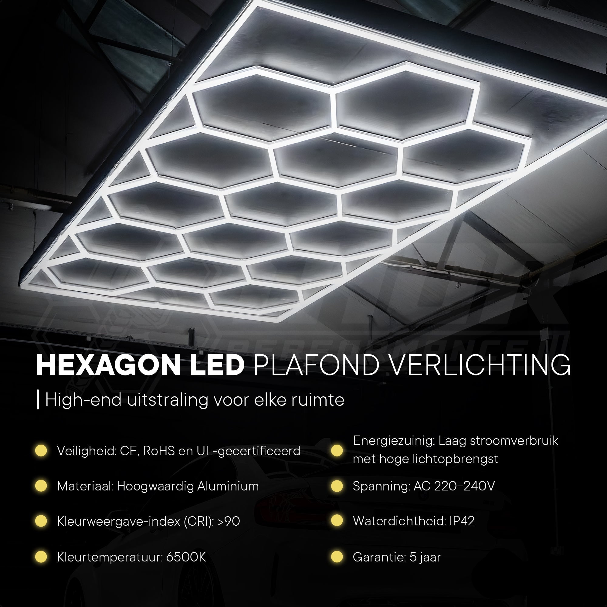 Hexagon LED plafondverlichting