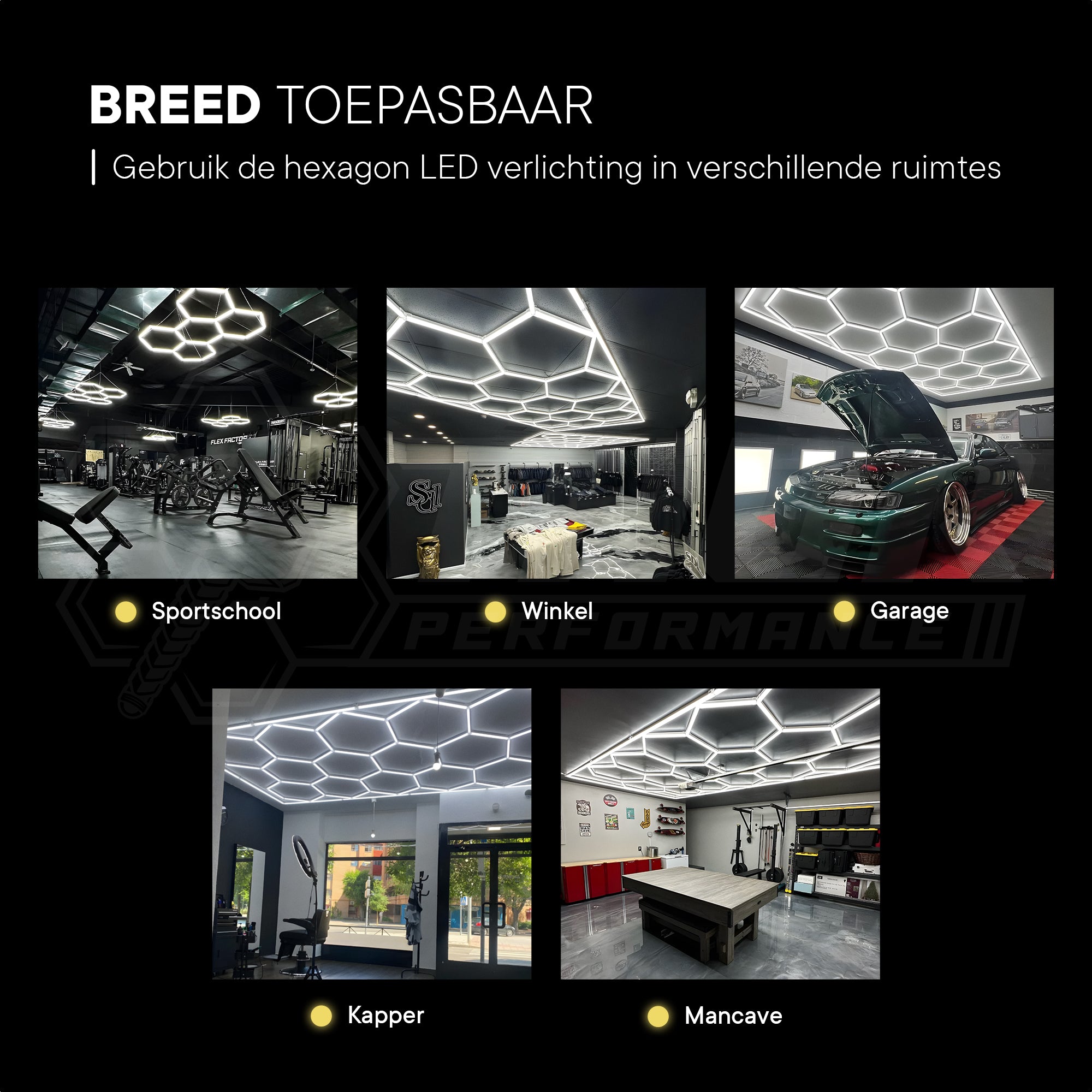 Hexagon LED plafondverlichting