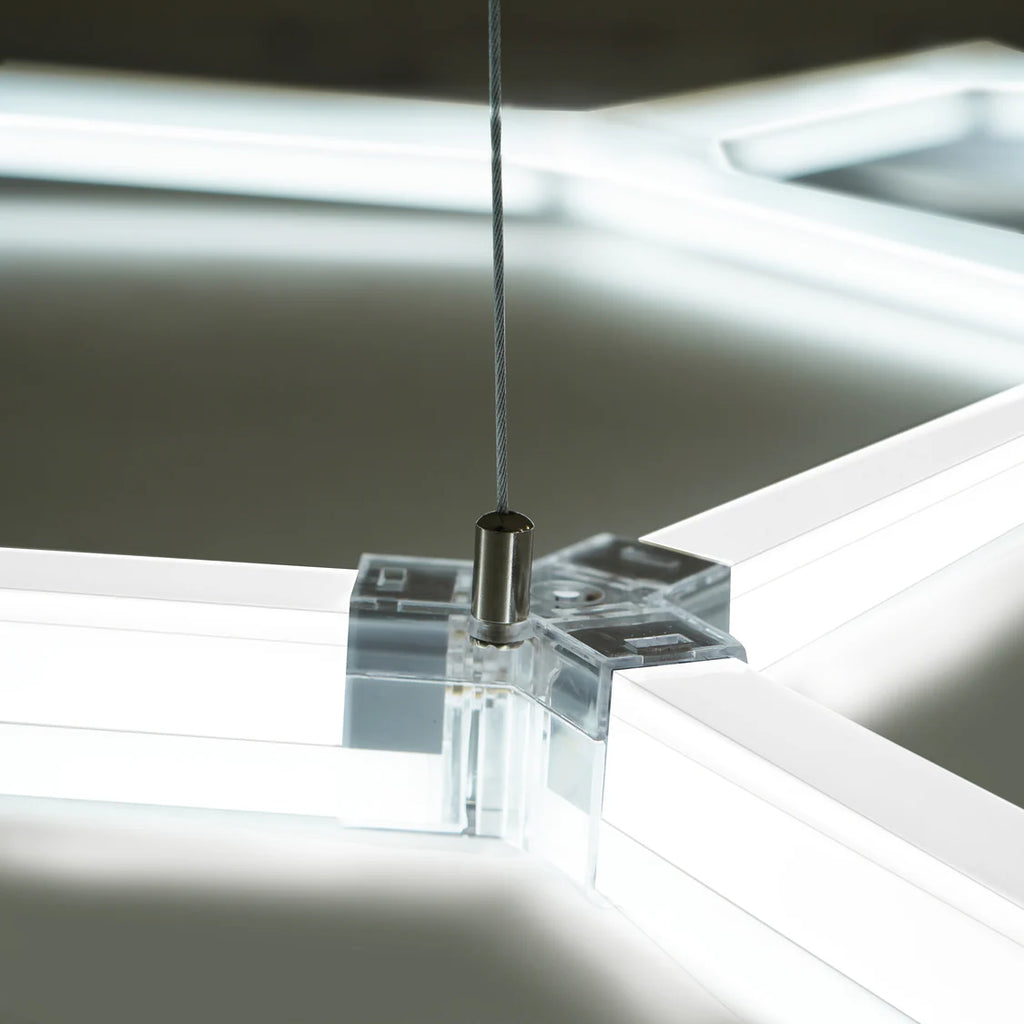 2x Hexagon LED sets + 120 zwarte & 120 grijze kliktegels (38,4 m²)