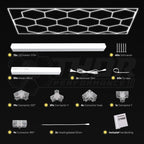 Hexagon LED ceiling light