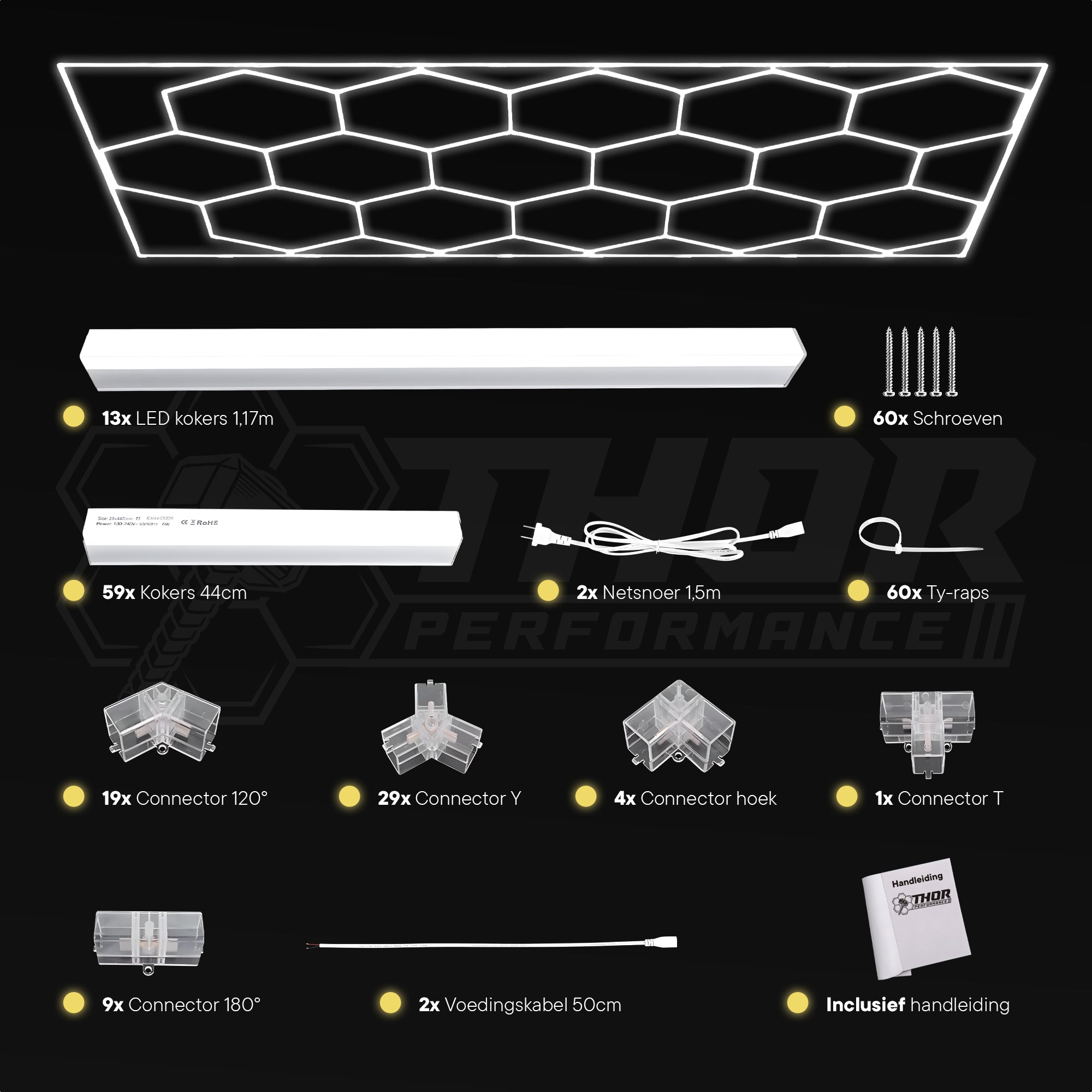 Hexagon LED plafondverlichting