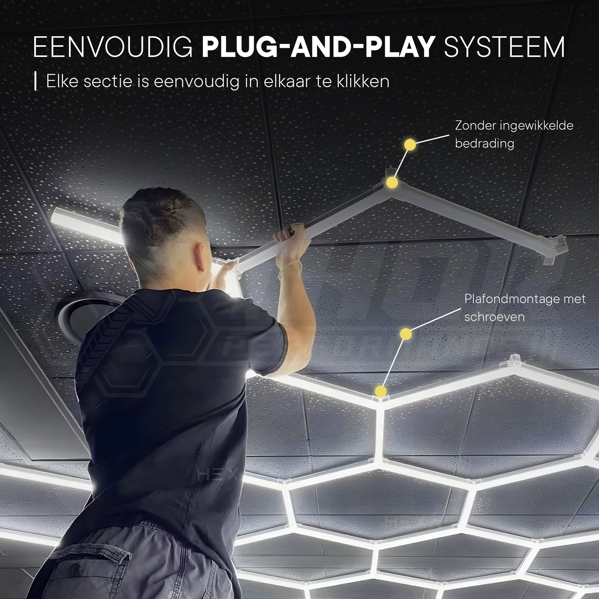 Hexagon LED plafondverlichting
