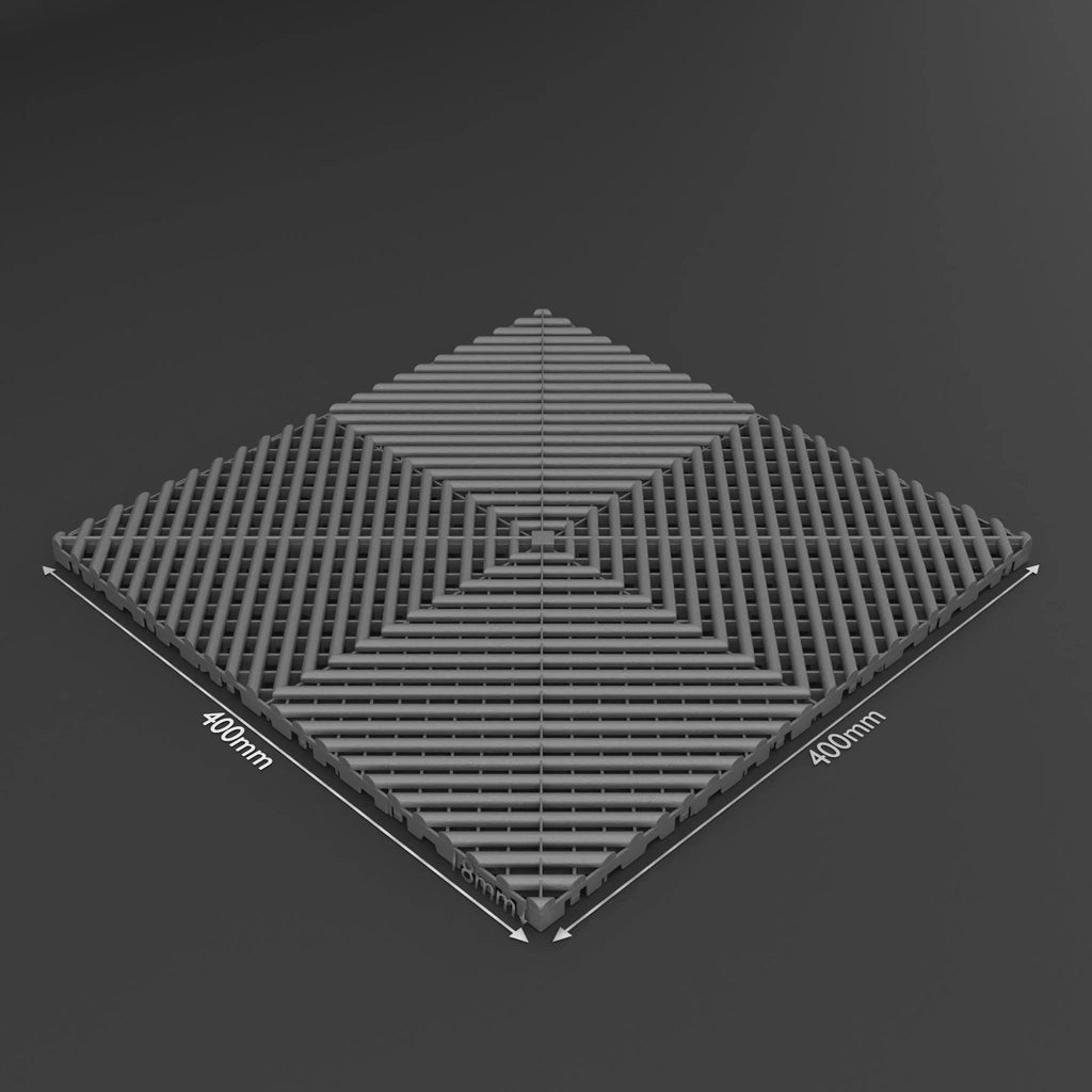 Kliktegel open Grijs