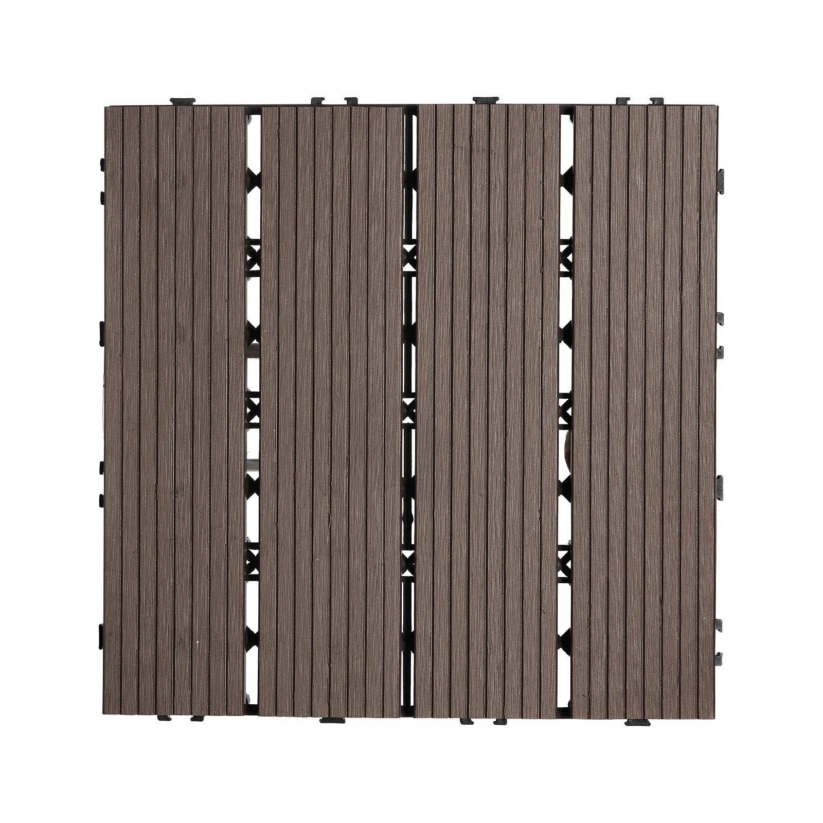 Terrastegels Donkerbruin - 30x30 cm - Set van 10