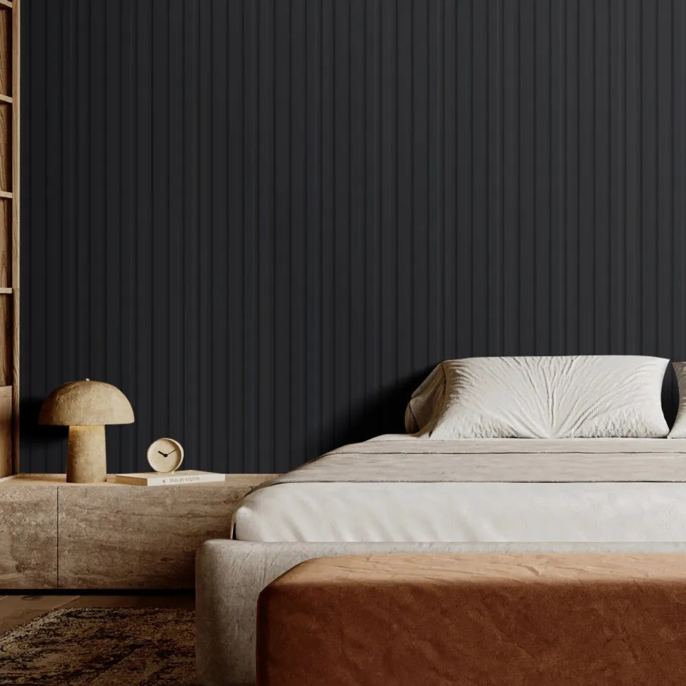 Akoestische WPC panelen - Zwart - 2450x166x9mm - Set van 8